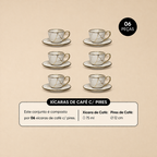 Xícaras em Porcelana Linha Premium - Elegância em cada detalhe  - HENLAR STORE